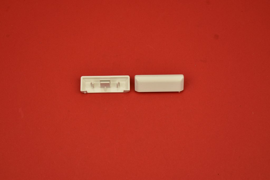Wasserschlitzkappe Entwässerungskappe 46 x 15mm weiß