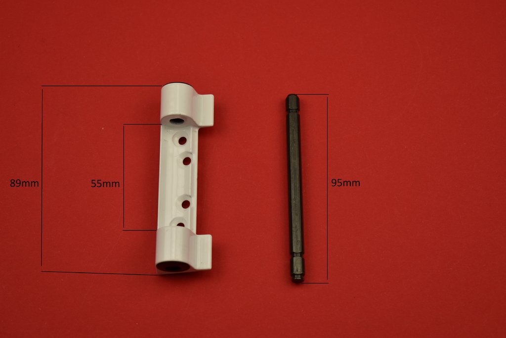 Schüco 253525 / 253336 / 254744 Scherenlager mit Stift weiß